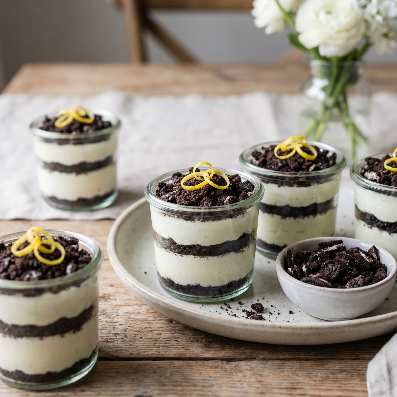 If you’re craving a dessert that’s rich, creamy, and refreshingly light at the same time, these Oreo no-bake cheesecake cups are about to become your new favorite treat. With layers of crushed Oreo cookies, smooth cheesecake filling, and a bright hint of lemon zest, this recipe strikes the perfect balance between indulgent and refreshing.