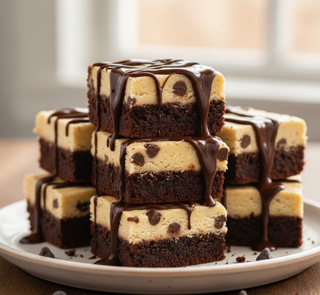 If you’ve ever found yourself torn between warm, fudgy brownies and soft, sweet chocolate chip cookie dough, this recipe is your dream come true. These chocolate chip cookie dough brownie bites combine both desserts into one irresistible, bite-sized treat that’s rich, indulgent, and completely bakery-worthy.