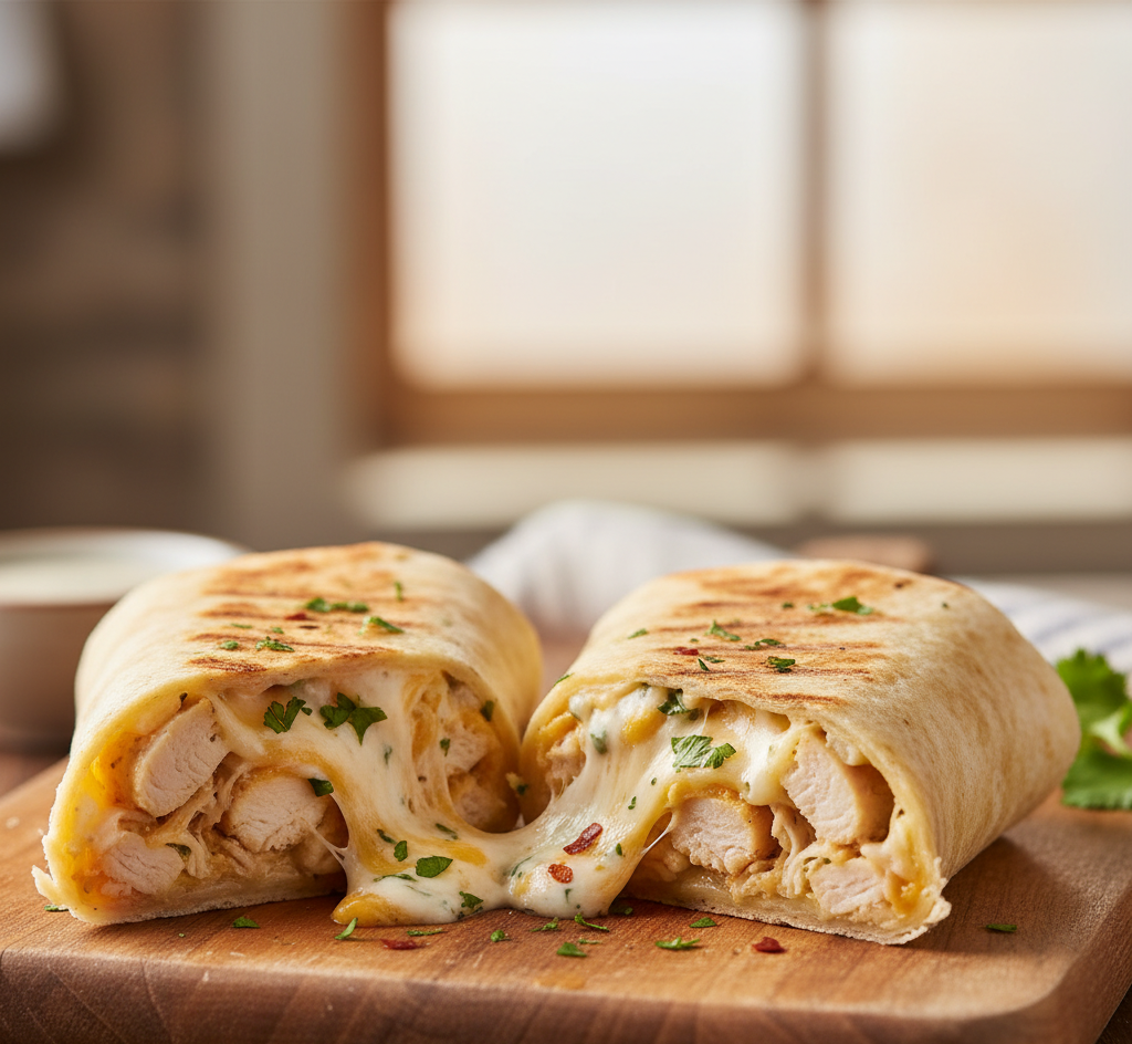 If you’re looking for a fast, flavorful, and satisfying meal that the whole family will love, these Ultimate Cheesy Garlic Chicken Wraps are exactly what you need. Packed with juicy seasoned chicken, melty cheese, and bold garlic flavor, these wraps are the definition of comfort food in a handheld form.