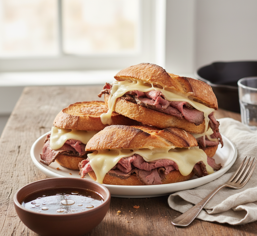If you’re searching for a comforting, hands-off dinner that delivers big flavor with minimal effort, these Crockpot French dip sandwiches: easy, quick, and delicious slow cooker recipe are exactly what you need. Tender, slow-cooked beef piled onto toasted rolls, topped with melty cheese, and served with a rich, savory au jus for dipping—this is comfort food at its finest.