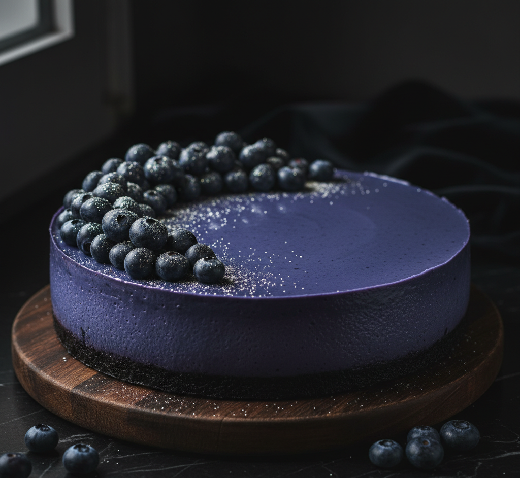 Step into a world of magic and indulgence with this Ravenclaw Midnight Blueberry Cheesecake 🔮🌌 | Silky, Mystical & Wizard-Approved. Inspired by deep midnight hues and rich, velvety textures, this cheesecake is as enchanting as it is delicious.