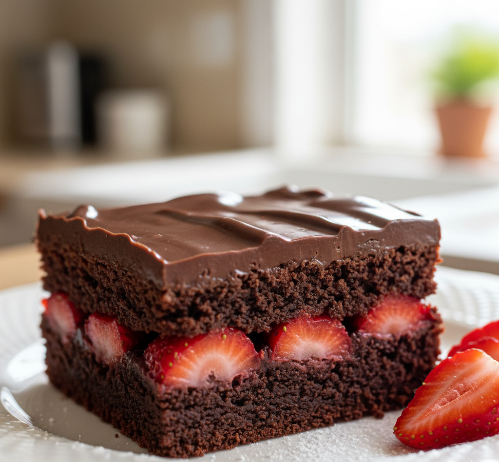 If you’re looking for a show-stopping dessert that combines elegance with pure indulgence, these Chocolate Covered Strawberry Brownies are exactly what you need. Imagine a rich, fudgy brownie base layered with juicy fresh strawberries and topped with a smooth, glossy chocolate coating—it’s the ultimate chocolate lover’s dream.