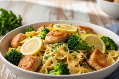 Zesty Cowboy Butter Lemon Bowtie Chicken & Broccoli Delight!