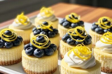 Bright and Tangy Mini Lemon Blueberry Cheesecakes: The Perfect Light and Fresh Treat