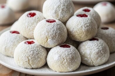 Raspberry Almond Snowball Cookies Recipe – Buttery, Festive & Melt-in-Your-Mouth Treat
