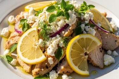 Greek Chicken with Lemon and Feta – Bright, Juicy & Bursting with Mediterranean Flavor!