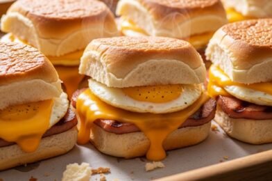 Tasty Hawaiian Roll Breakfast Sandwiches – Soft, Savory & Perfectly Cheesy!