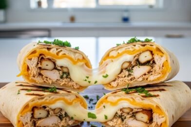 Cheesy Garlic Chicken Wraps – The Ultimate Easy Comfort Food Recipe