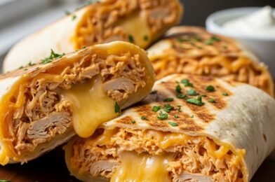 Cheesy Garlic Chicken Wraps (Easy, Flavor-Packed Family Favorite)