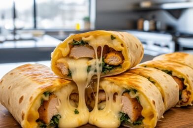 Garlic Cheesy Chicken Wraps | Easy High Protein Lunch Ideas, Healthy Meal Prep & Low Carb Recipes