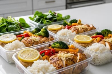 Healthy Lemon Garlic Chicken Meal Prep Bowls for Real Life Make Ahead Meals and Less Stress