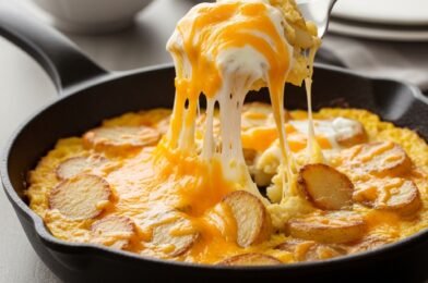 Cheesy Potato & Egg Delight: A Breakfast Scramble to Savor!