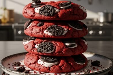 ❤️🍪 Decadent Red Velvet Oreo Cookies Recipe – Thick and Easy Baking Dessert