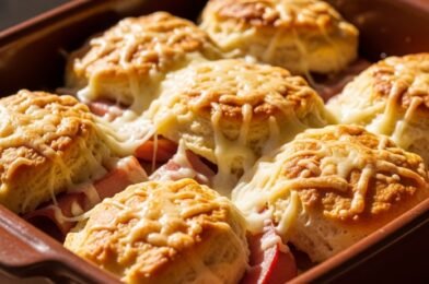 Easy Cheesy Ham and Biscuit Casserole Recipe Perfect for Breakfast or Brunch