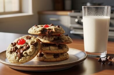Heavenly Maraschino Cherry Chocolate Chip Cookies