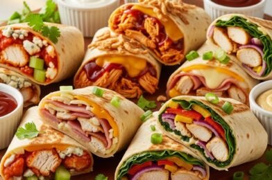 Air Fryer Hot Chicken Ham and Cheese Wraps 🔥🌯🧀