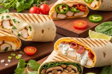 Cheesy Garlic Chicken Wraps – Ooey, Gooey, and Ready in Minutes!