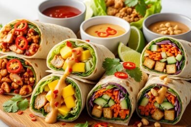 Fresh Thai Chicken Wraps With Crunchy Asian Slaw 🌯🥬