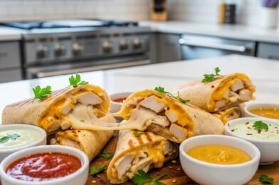 Cheesy Garlic Chicken Wraps – Ooey, Gooey, and Ready in Minutes!