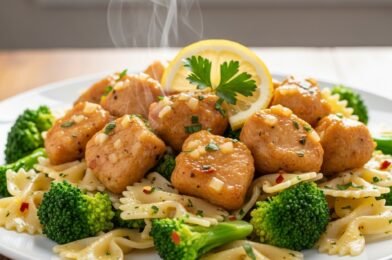 Zesty Cowboy Butter Lemon Bowtie Chicken & Broccoli Delight!