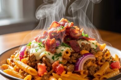 Loaded Bacon Cheeseburger Pasta You’ll Crave Again and Again 🍝🥓🍔