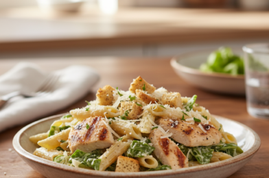 Creamy Chicken Caesar Pasta Salad: An Easy Family Favorite