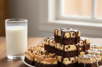 Chocolate Chip Cookie Dough Brownie Bites 🍫🍪✨ | Fudgy, Creamy & Bakery-Perfect