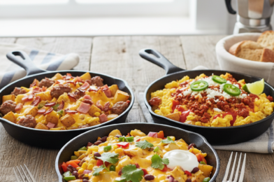 Cheesy Potato Egg Scramble