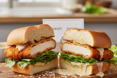 Crispy Chicken Caesar Sandwich – The Ultimate Crunchy, Creamy Lunch