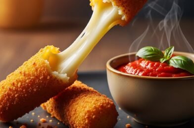 🧀 Crispy Mozzarella Sticks with Marinara – The Ultimate Cheesy Appetizer