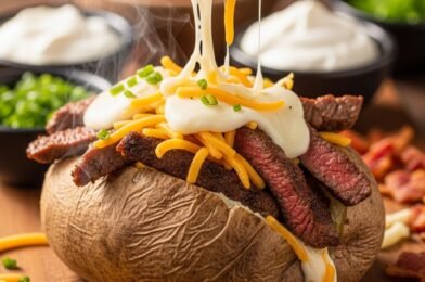 Irresistibly Loaded Steak Potato: A Quick & Delicious Dinner Idea!